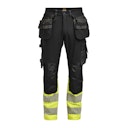 Vorschaubild Jobman 2392 Handwerkerhose Stretch Hi-Vis C44 Schwarz / Gelb