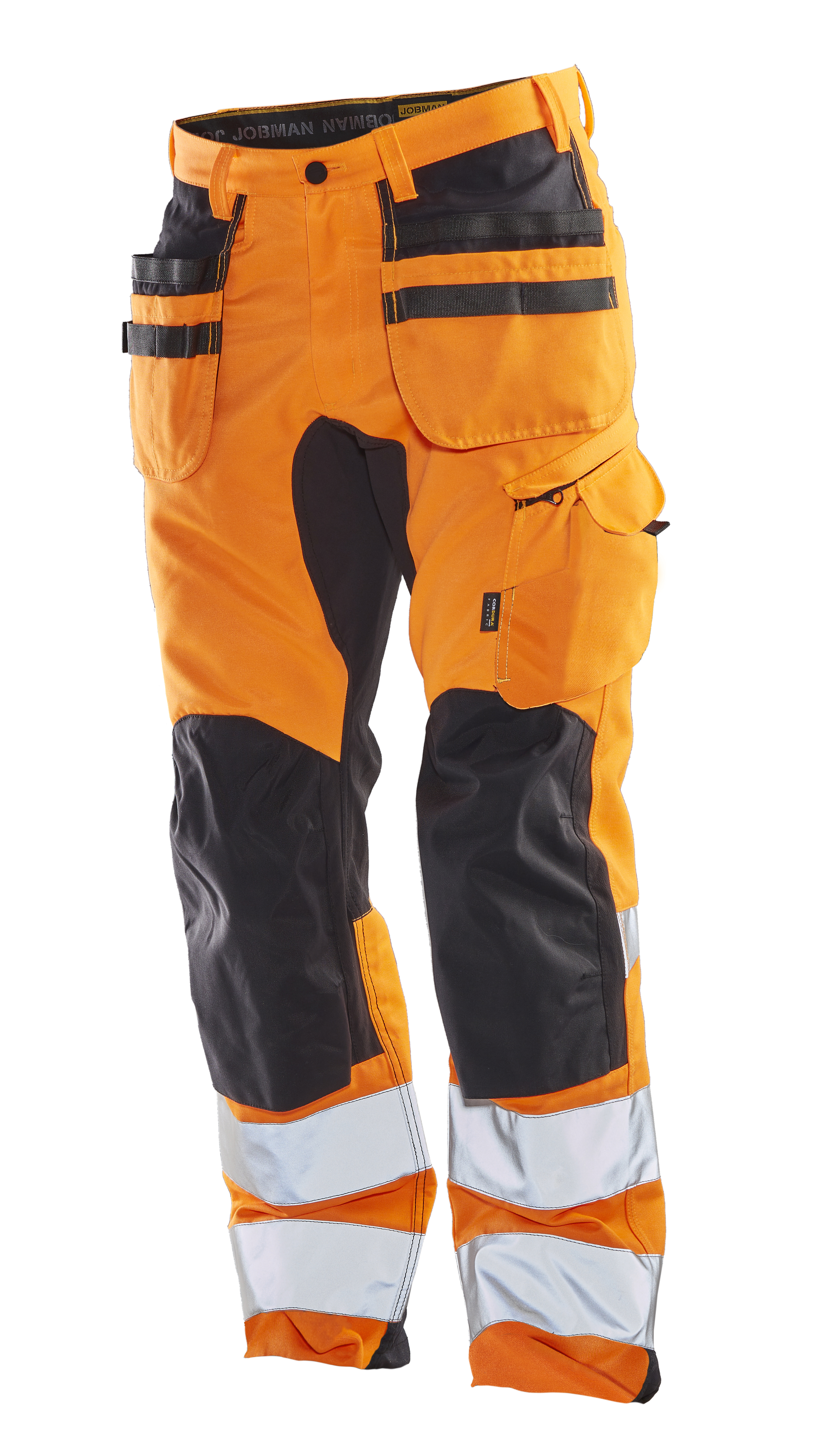 Jobman Bundhose Stretch Hi-Vis mit Hängetaschen 2240