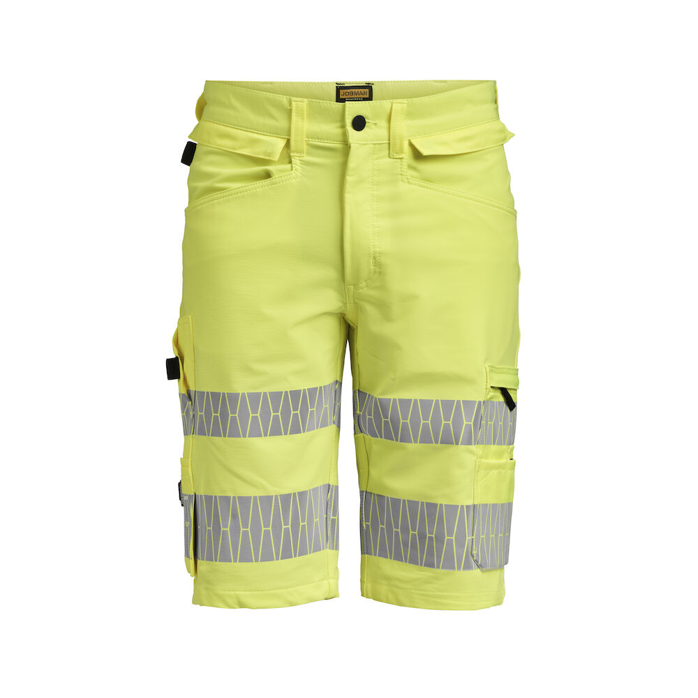 Jobman 2296 Kurze Hose Stretch Hi-Vis C44 Gelb